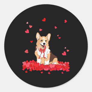Cool Corgi Valentine's Day Tee Dog Lover Gift Classic Round Sticker