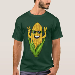 Cool Corn Art Men Women Farmer Dancing Corn On Cob T-Shirt