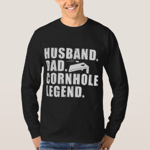 Cool Cornhole Art For Men Husband Dad Corn Hole Le T-Shirt