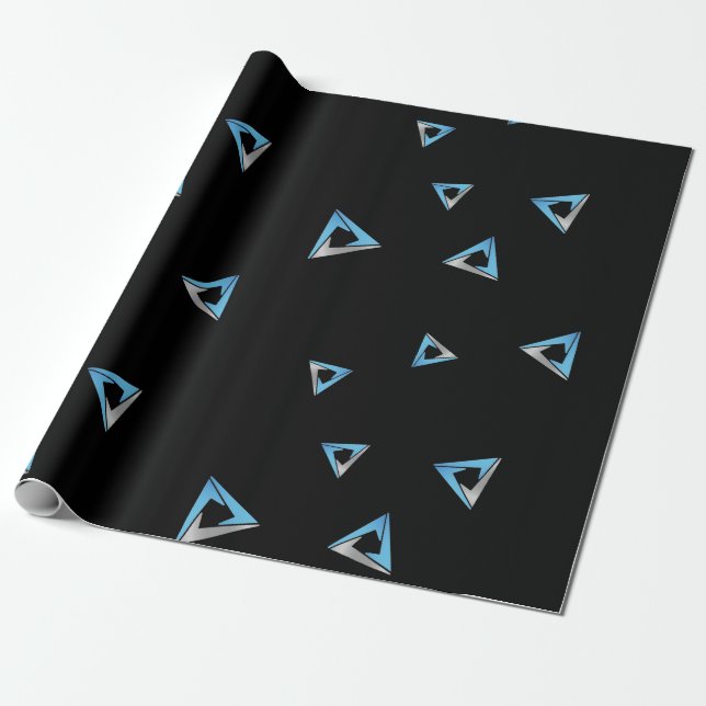 Cool Cortex Cryptocurrency Coin Sign Pattern Wrapping Paper (Unrolled)