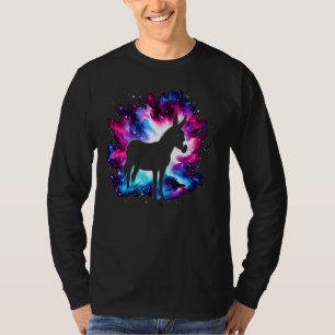 Cool Cosmic Donkey Galaxy Graphic Space Art T-Shirt