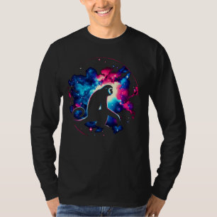 Cool Cosmic Gibbon Monkey Galaxy Graphic Space Art T-Shirt