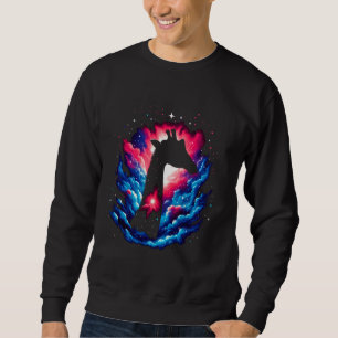 Cool Cosmic Giraffe Galaxy Graphic Space Art Sweatshirt