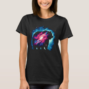 Cool Cosmic Grizzly Bear Galaxy Graphic Space Art T-Shirt