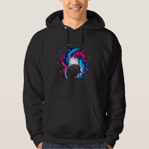 Cool Cosmic Hedgehog Galaxy Graphic Space Art Hoodie