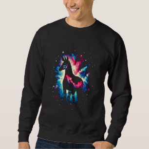 Cool Cosmic Okapi Galaxy Graphic Space Art Sweatshirt