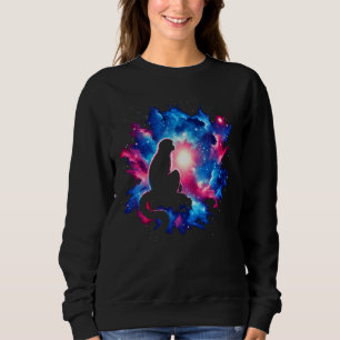 Cool Cosmic Siamang Monkey Galaxy Graphic Space Ar Sweatshirt