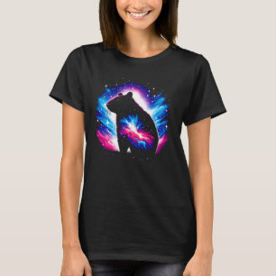 Cool Cosmic Wombat Galaxy Graphic Space Art T-Shirt