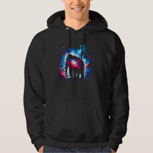 Cool Cosmic Woolly Mammoth Galaxy Graphic Space Ar Hoodie