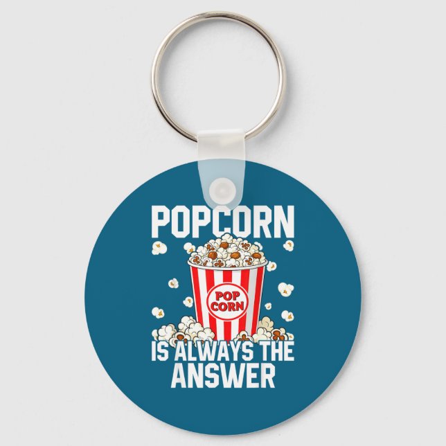 Cool Costume Popcorn Corn Pop Lover Key Ring (Front)