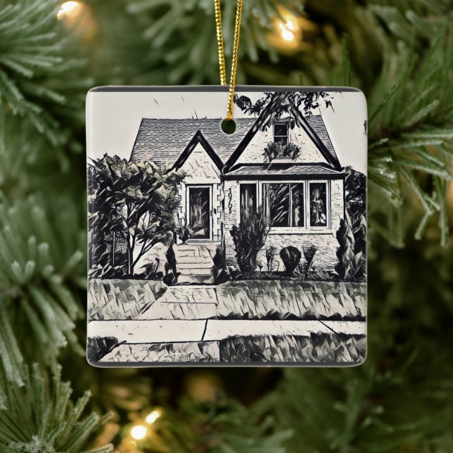 Cool Cottage House Ornament (Tree)