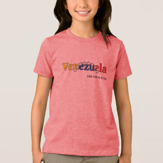 cool country flag customize kid's Venezuelan rose Tri-Blend Shirt