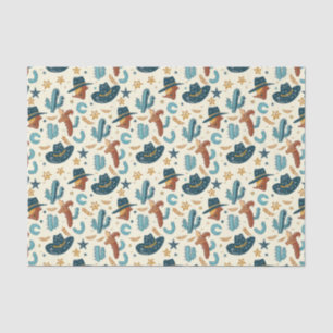 Cool Country Western cowboy tiled Tissue Paper