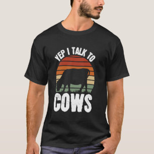 Cool Cow Design For Men Women Dairy Farmer Farming T-Shirt