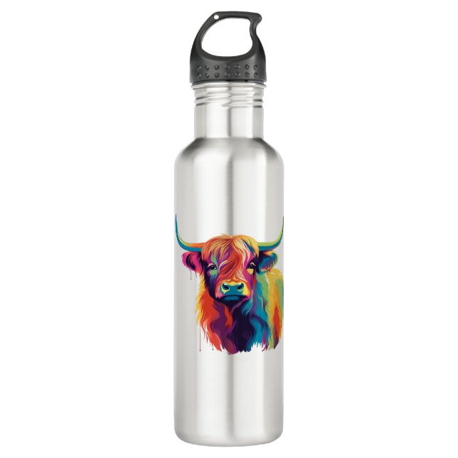 Cool Cow in the Meadow Classic T-Shirt 710 Ml Water Bottle (Front)