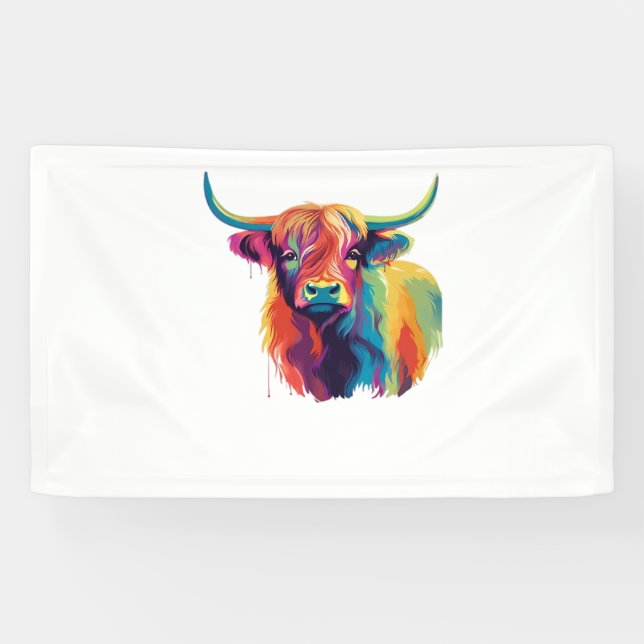 Cool Cow in the Meadow Classic T-Shirt Banner (Horizontal)
