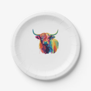Cool Cow in the Meadow Classic T-Shirt Paper Plate