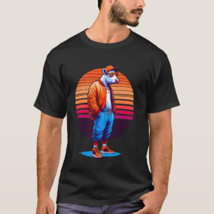 Cool Cow Modern Urban Style Sunset Retro Art T-Shirt
