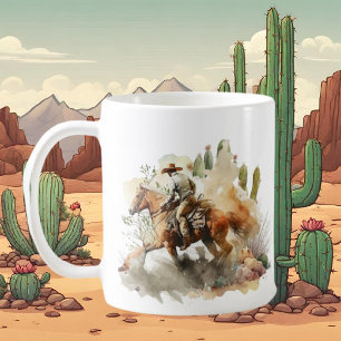 cool cowboy lovers add monogram coffee mug