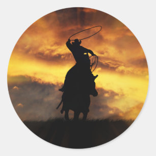 Cool Cowboy Roping Stickers