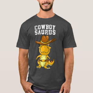 Cool Cowboy Saurus Funny Western Rodeo Dinosaur T-Shirt