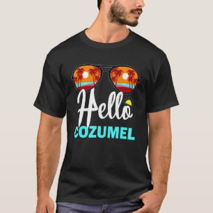 Cool Cozumel Mexico Island Summer Vacation Sunset  T-Shirt