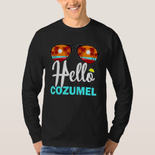Cool Cozumel Mexico Island Summer Vacation Sunset T-Shirt