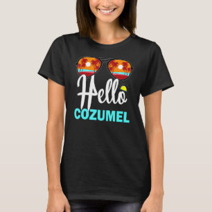 Cool Cozumel Mexico Island Summer Vacation Sunset T-Shirt