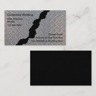 Cool Cracked Metal Welding Service Business Card