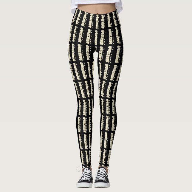 COOL Cracked Road Paint Abstract Pattern Leggings (Front)