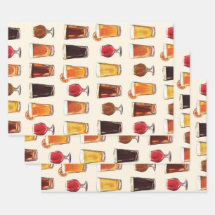Cool Craft Beer Pattern Design Wrapping Paper Sheet
