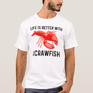 Cool Crawfish Art For Men Women Lobster Crawdad Bo T-Shirt