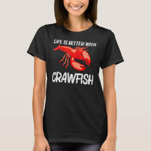 Cool Crawfish Art For Men Women Lobster Crawdad Bo T-Shirt