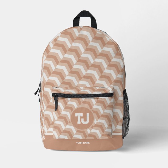 Cool Cream Colour Custom Printed Backpack (Front)