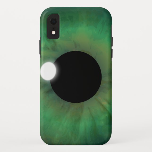 Cool Creepy eyePhone Green Eye Iris Eyeball Case-Mate iPhone Case (Back)