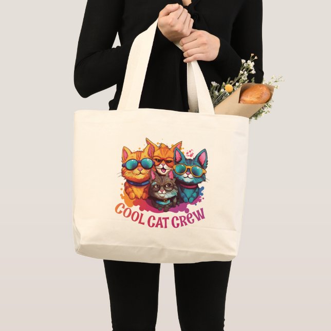 Cool Crew Cats Tote Bag (Front (Product))