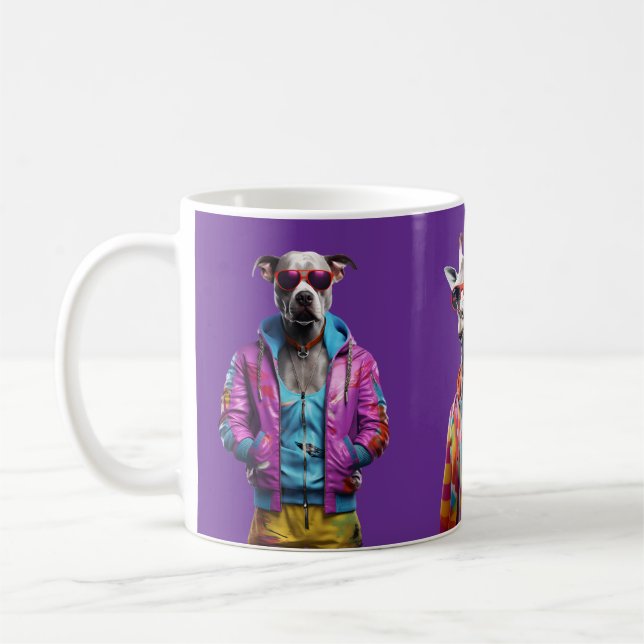 Cool Crew – Colour-Pop Animal Squad Purple Mug (Left)