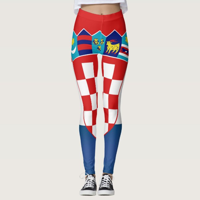 Cool Croatia Flag Fashion Leggings (Front)