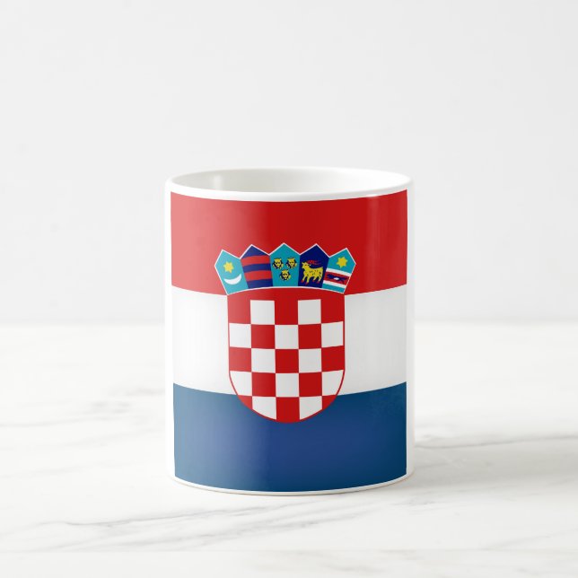Cool Croatian Flag Coffee Mug (Center)