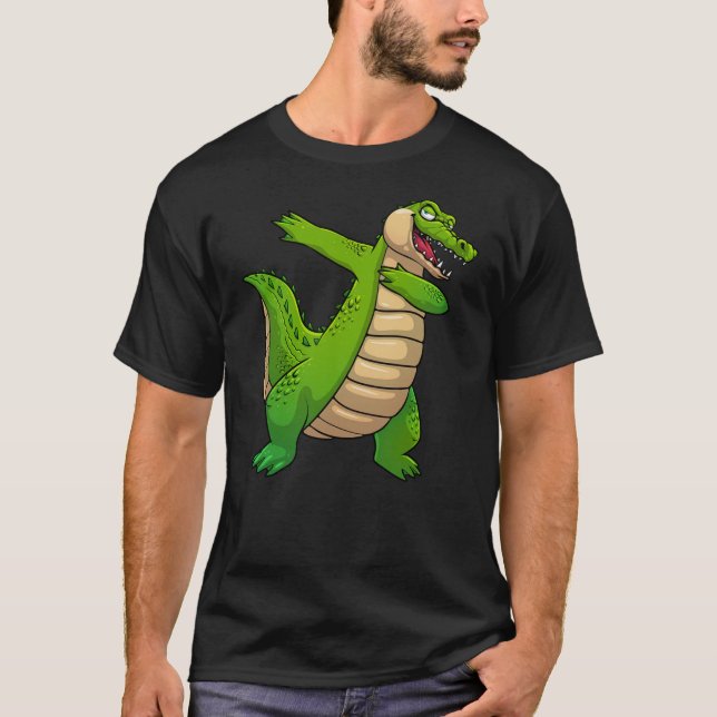 Cool Crocodile Art For Boys Kids Toddler Alligator T-Shirt (Front)