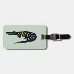 Cool CROCODILE - Endangered animal -Green Luggage Tag