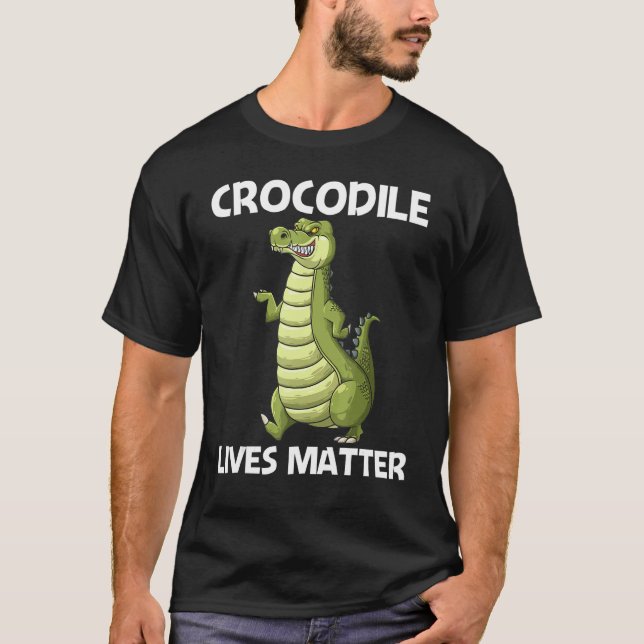 Cool Crocodile For Men Women Alligator Reptile Ani T-Shirt (Front)