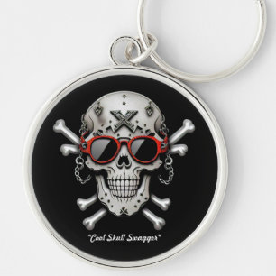 "Cool Crossbones Artwork" Key Ring