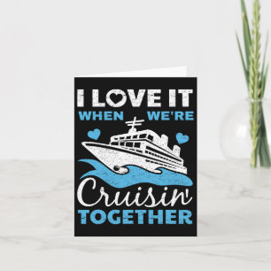 Cool Cruise Art Men Women Cruise Ship Couple Famil Card