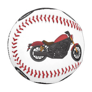 Cool cruiser style motorcycle baseball