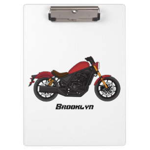 Cool cruiser style motorcycle clipboard