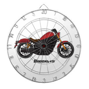 Cool cruiser style motorcycle dartboard