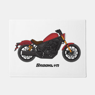 Cool cruiser style motorcycle doormat