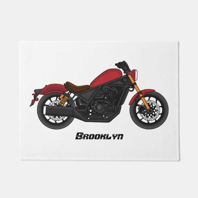 Cool cruiser style motorcycle doormat (Front)