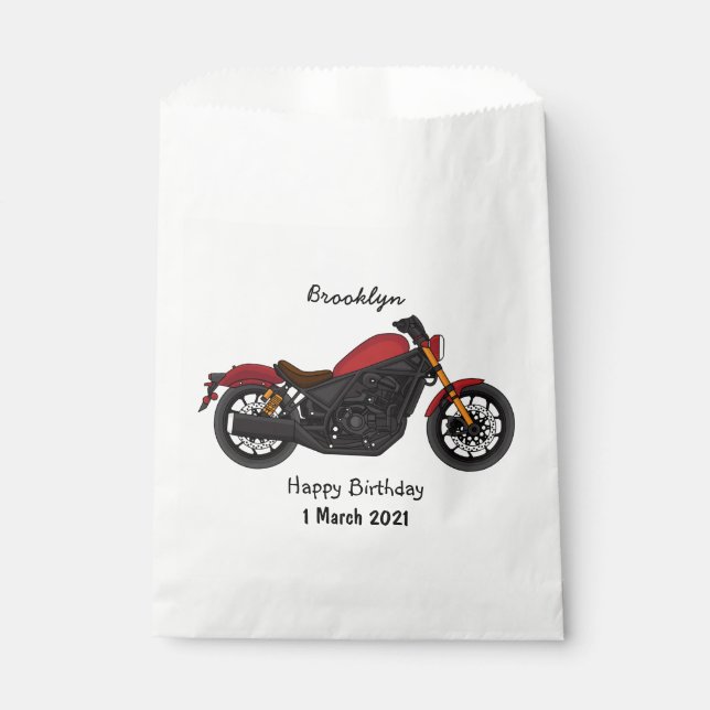 Cool cruiser style motorcycle  favour bags (Front)